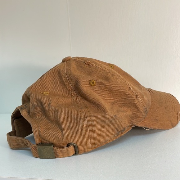 KBETHOS Destroyed Vintage SAVAGE Tan Dad Cap - Picture 4 of 11